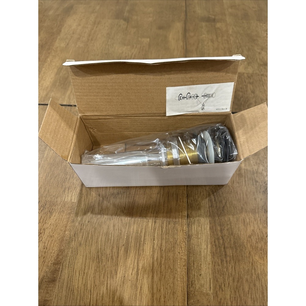 NEW Delta 72172-BL Push Pop-Up Less Overflow Matte Black